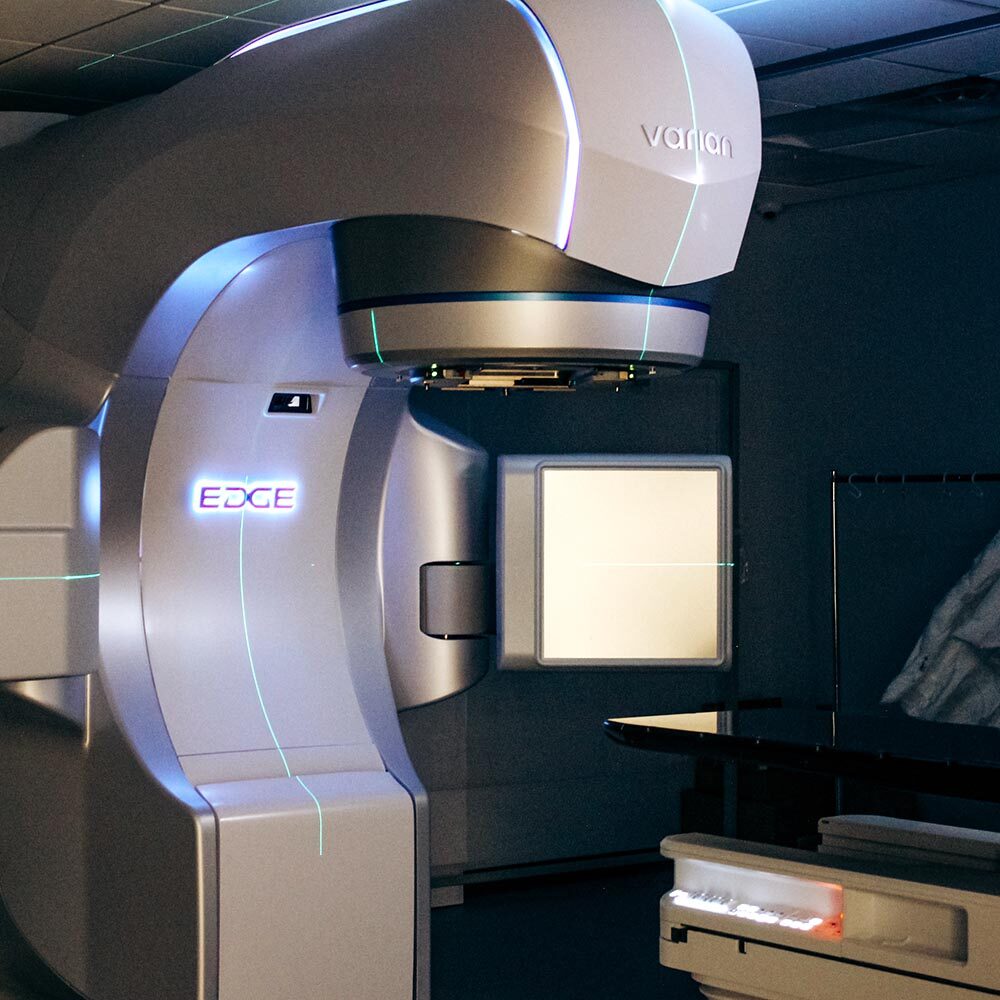 machine that delivers pinpoint stereotactic radiation